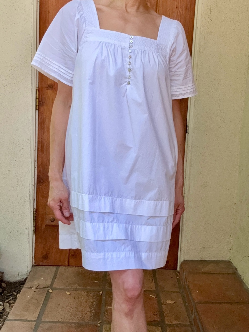 Madewell White Cotton SunDress With Pockets, Size XS